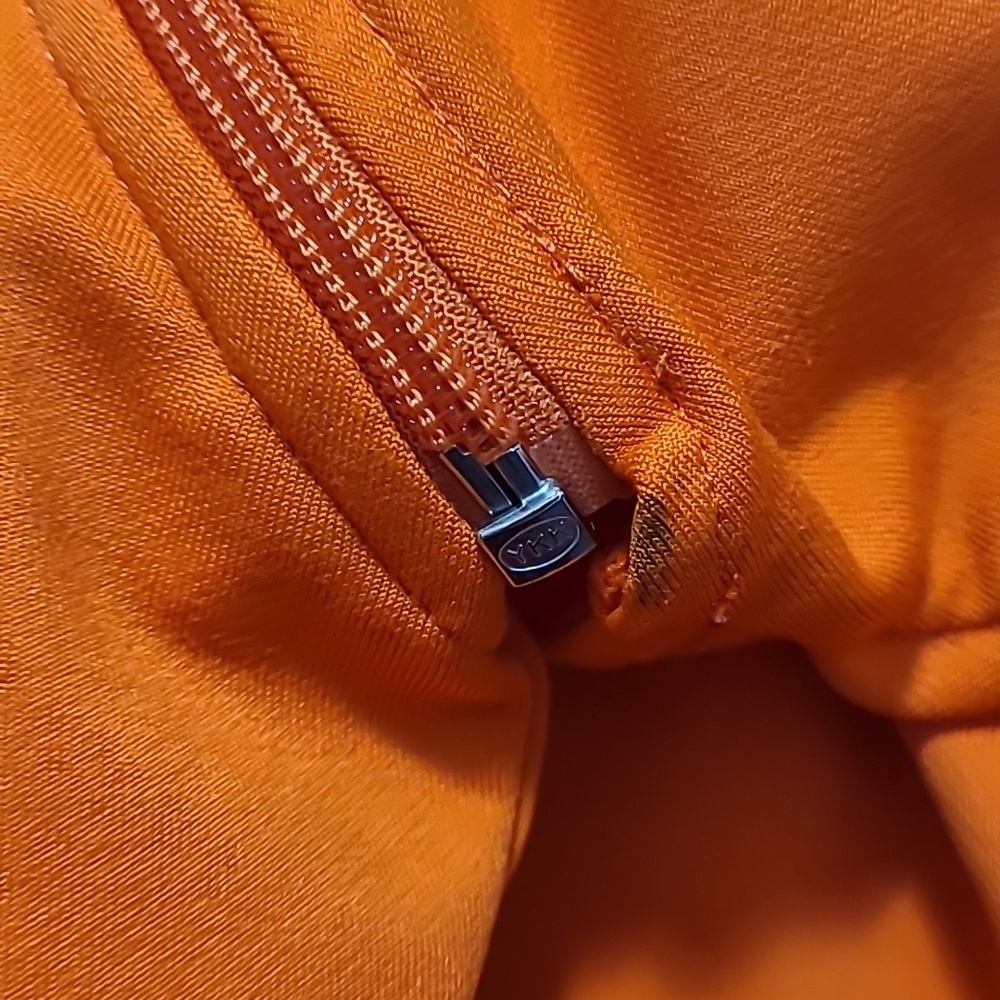 Nike Track Jacket Orange Full Zip Gym Warm Up Dri Fit Cropped LARGE - Picture 5 of 9